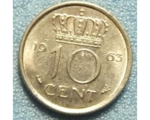10 центов 1950-1980 года Нидерланды