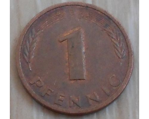 1 пфенниг (1950–2001 г) Германия ФРГ