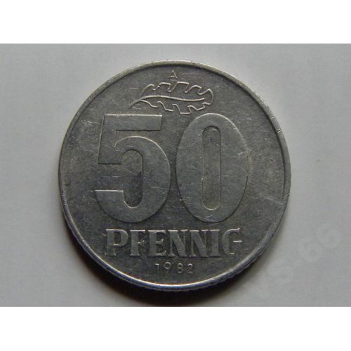 50 пфеннигов 1958-1985 год.  Германия.