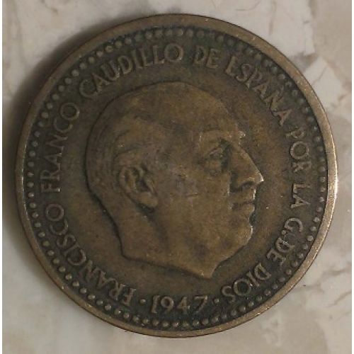 1 песета 1947 год. Испания
