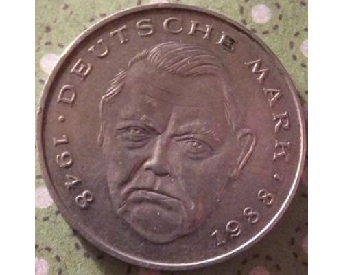 2 марки 1992 год A Германия ФРГ Состояние