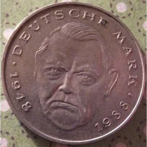 2 марки 1992 год. A. Германия. ФРГ. Состояние
