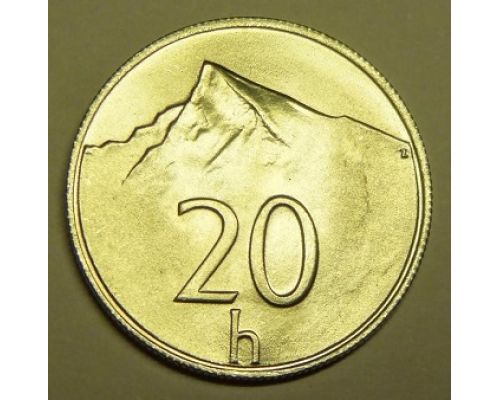 20 геллеров 1993-2002 год Словакия