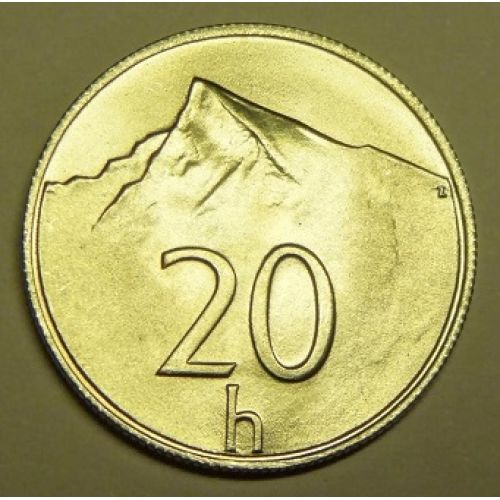 20 геллеров 1993-2002 год Словакия