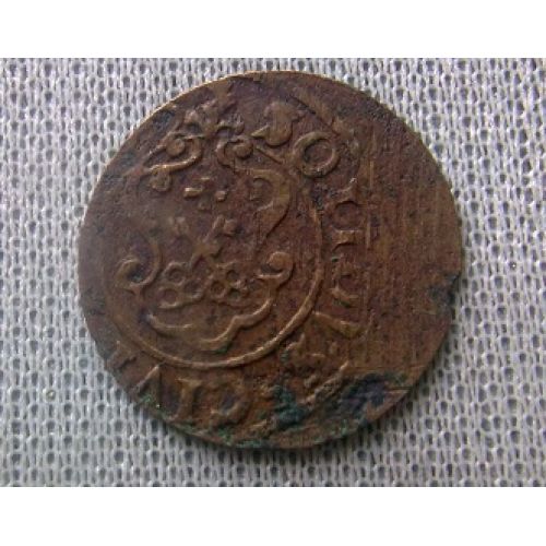 1 солид. 1632-1654. Ливония. Швеция. Кристина Ваза (4)