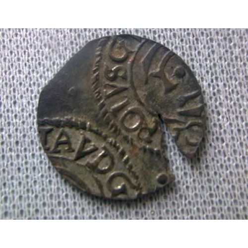 1 солид. 1654-1660. Ливония. Швеция. Карл X Густав. Брак