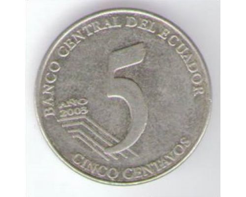 5 сентаво 2000-2003 год Эквадор