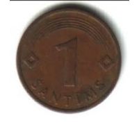 1 сантим 1997-2003 год Латвия