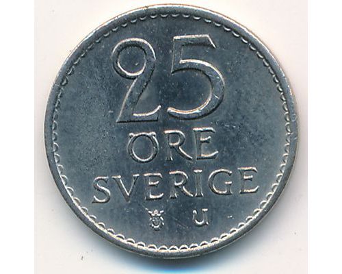 25 эре 1972 год Швеция  Маленький тираж