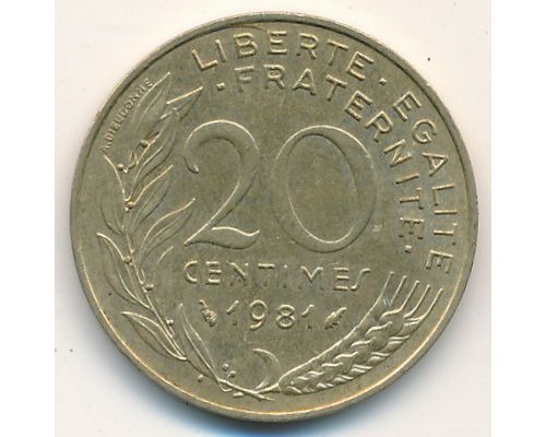20 сентимов (1962–2001 г) Франция