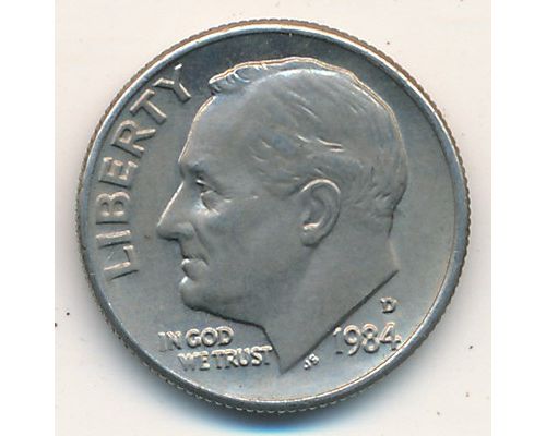1 дайм 10 центов 1984 D года США