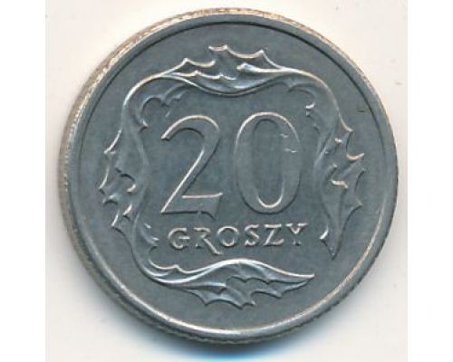 20 грошей 1990-2009 год Польша