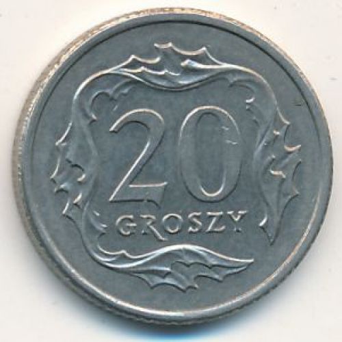 20 грошей 1990-2009 год Польша