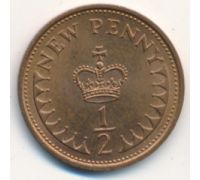1/2 нового пенни (1971–1981 г) Великобритания