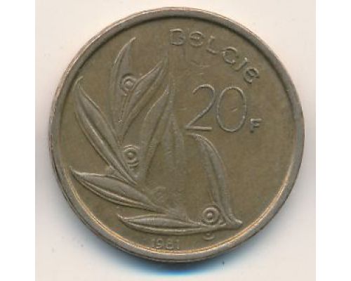 20 франков (1980–1993 г) Бельгия
