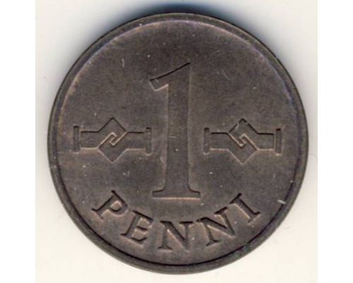 1 пенни 1968 года Финляндия