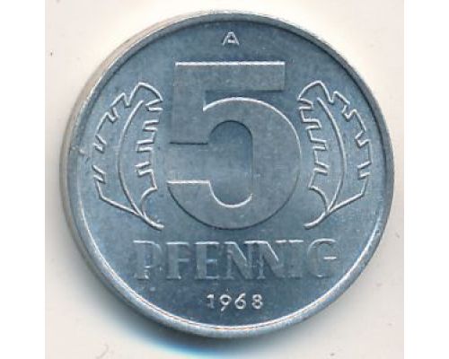 5 пфеннигов (1968–1990 г) ГДР Германия