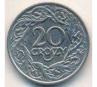 20 грошей 1923 Польша Никель