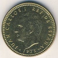 1 песета 1975 год Испания