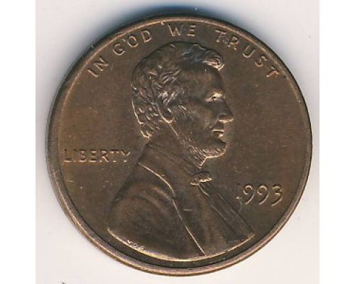 1 цент 1993 года США Америка
