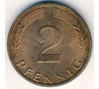 2 пфеннига (1968–2001 г) ФРГ Германия