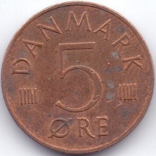 5 эре 1973-1986 года. Дания