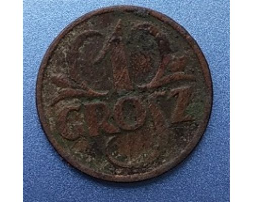 1 грош 1927 Польша Редкий