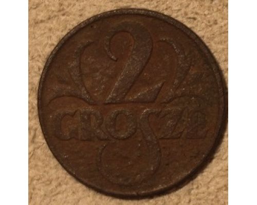 2 гроша 1923 Польша Редкая