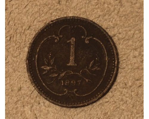 1 геллер 1897 года Австрия Редкий