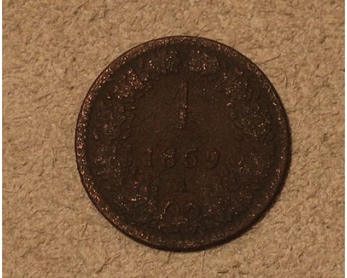 1 крейцер 1859 года A Австрия (2)