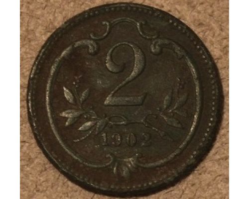 2 геллера 1902 года Австрия