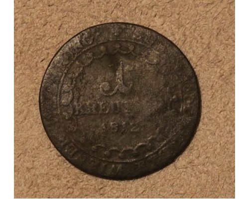 1 крейцер 1812 год Австрия