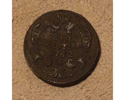 1 крейцер 1762 года К Австрия (2)