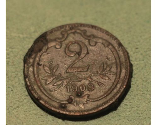 2 геллера 1908 года Австрия (2)