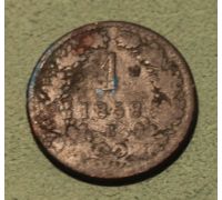 1 крейцер 1858 года B Австрия