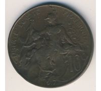 10 сентим 1917 год Франция (сантим)