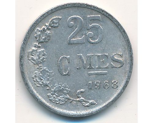 25 сантим 1968 год Люксембург