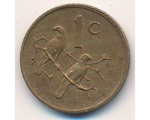 1 цент 1981 год ЮАР Птицы