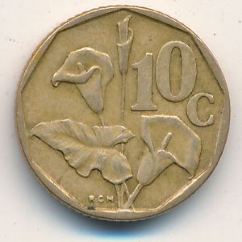 10 центов 1997 год ЮАР. Зантедеския