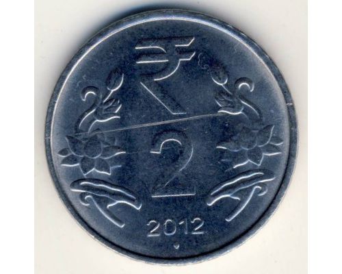 2 рупии 2012 год Индия