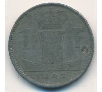 1 франк 1942 год Бельгия Немецкая Оккупация