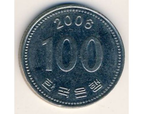 100 вон 2006 год Южная Корея Ли Сун-Син