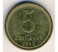 5 сентаво 1992 год Аргентина