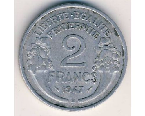 2 франка 1947 год Франция