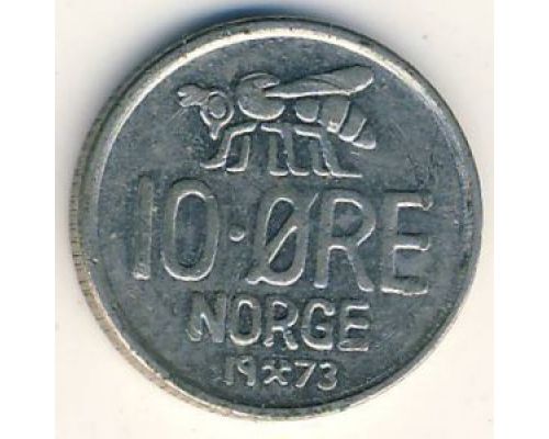 10 эре 1973 год Норвегия Пчела