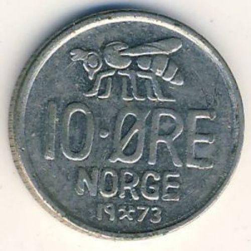 10 эре 1973 год Норвегия. Пчела