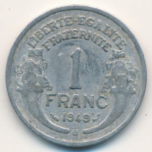 1 франк 1949 год Франция