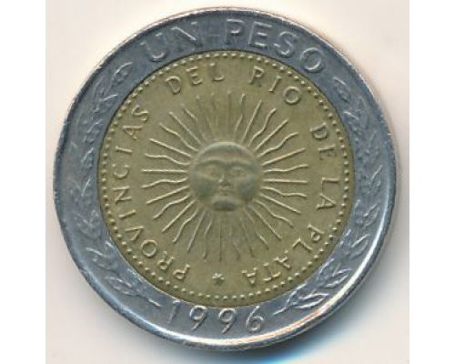 1 песо 1996 год Аргентина