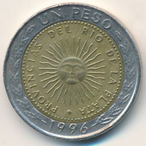 1 песо 1996 год. Аргентина