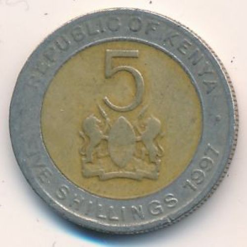 5 шиллингов 1997 год. Кения. Даниэль Тороитич Мои